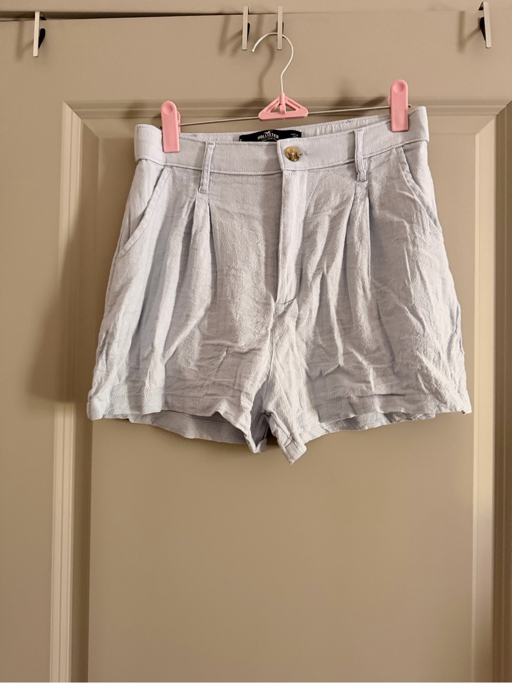 Hollister Pale Blue Ultra High-Rise Shorts
